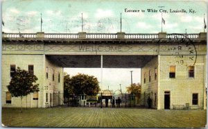 1909 Entrance to White City Park Louisville KY Postcard