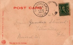 OLD FORT DALLAS MIAMI FLORIDA POSTCARD 1907