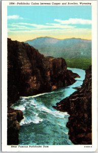 Pathfinder Canyon Between Casper And Rawlins Wyoming WY Rock Formation Postcard