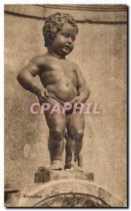 Old Postcard Brussels Manneken Pis