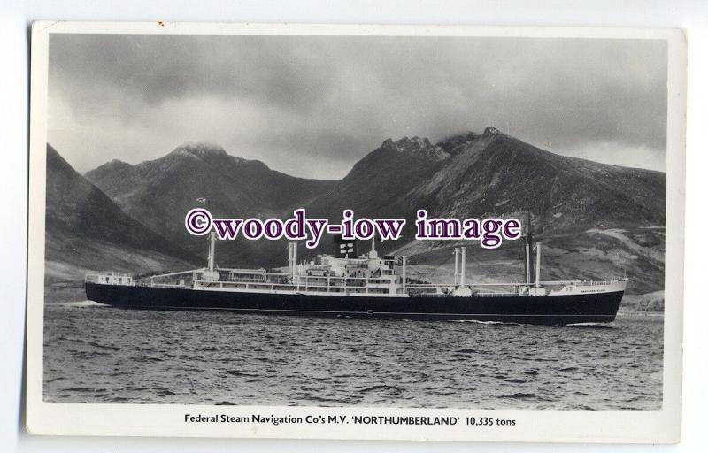 cb0914 - Federal Steam Nav Cargo Ship - Northumberland , built 1955 - postcard