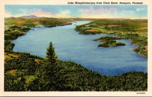 Vermont Newport Lake Memphremagog From Owls Head Curteich