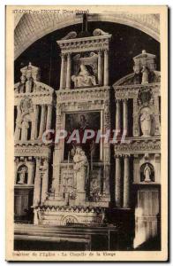 St Loup on Thouet Old Postcard Interior of & # 39eglise The Lady Chapel