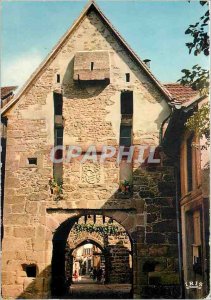 Postcard Modern picturesque Alsace Riquewihr (Haut Rhin) The Superior Door of...