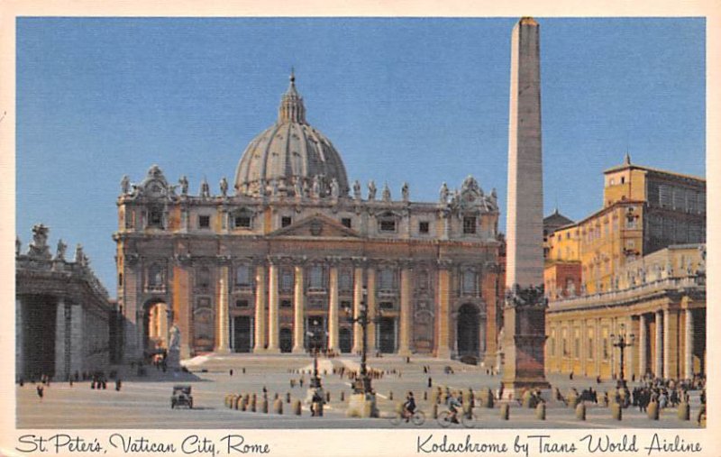 St Peter's, Vatican City Rome Italy Writing on back 