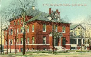 1911 SOUTH BEND INDIANA*THE EPWORTH HOSPITAL*ANTIQUE POSTCARD*CASALEGGI*CHICAGO