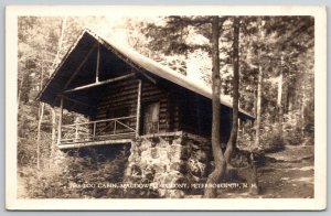 Peterborough New Hampshire11Rustic Log Cabin @ MacDowell Colony RPPC 1940s