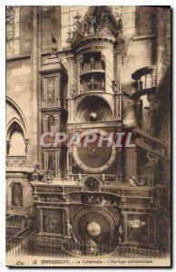 Postcard Old Strasbourg Cathedral Astronomical Clock