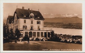 Switzerland Zürich Zürichberg Alkoholfreies Kurhaus Vintage RPPC C217