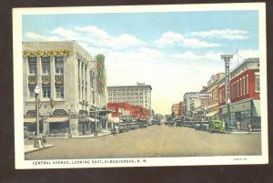 ALBUQUERQUE NEW MEXICO ROUTE 66 STREET SCENE DOWNTOWN NM VINTAGE POSTCARD