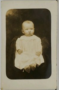 RPPC Adorable Baby Dallas Brown c1910 Real Photo Postcard M4