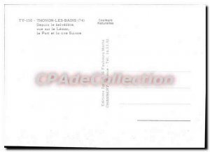 Modern Postcard Thonon les Bains From the belvedere overlooking the Leman Por...