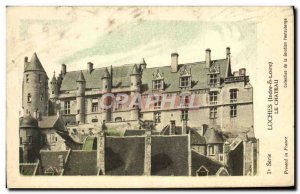 Old Postcard Loches Chateau