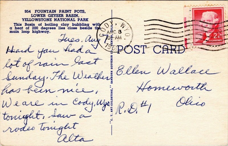 postcard Yellowstone Park - Fountain Paint Pot