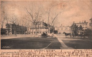 Vintage Postcard 1906 Laurel House Horse Carriage Highway Lakewood New Jersey NJ