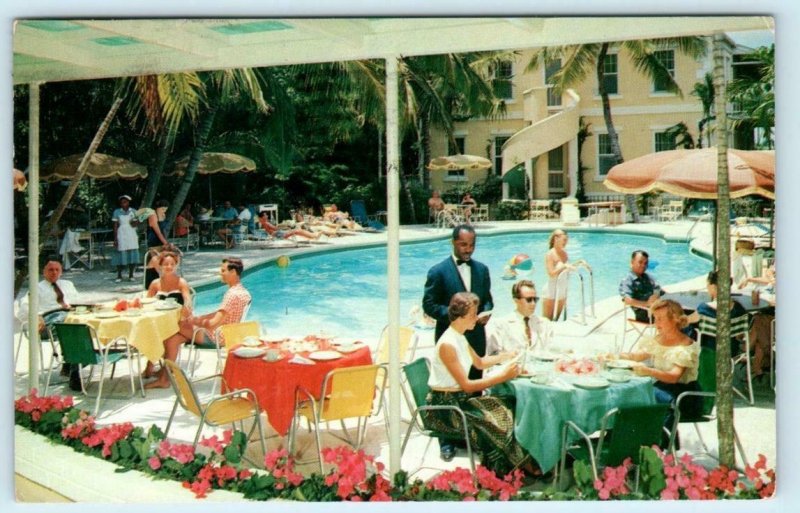 NASSAU, BAHAMAS ~ Swimming Pool ROYAL VICTORIA HOTEL 1955 Roadside Postcard 