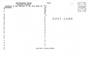 Government House Annapolis, Maryland MD