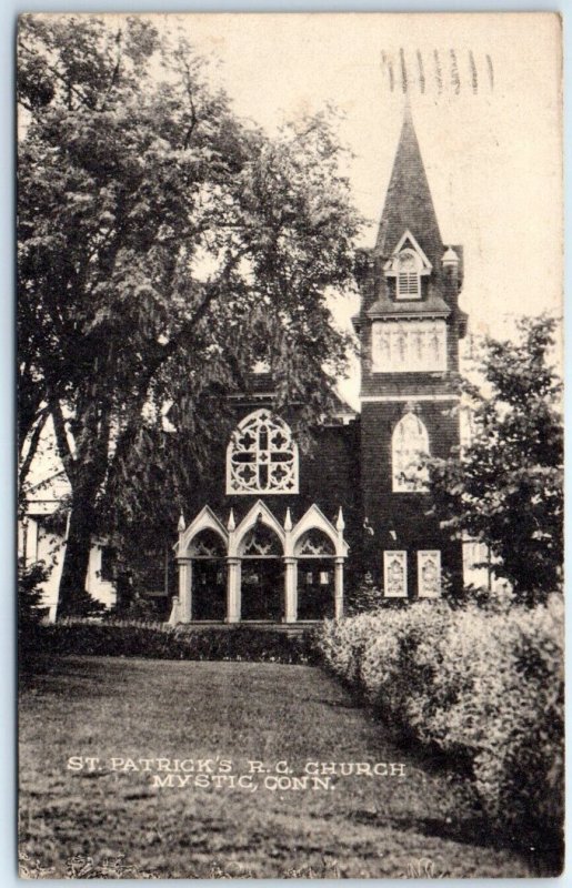 Postcard - St. Patrick's Roman Catholic Church - Mystic, Connecticut