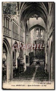 Old Postcard Argentan Church St Germain La nave