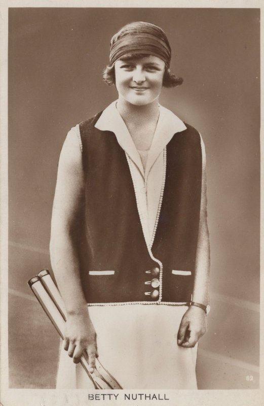 Betty Nuthall Actress Tennis Player 1920s Real Photo Postcard