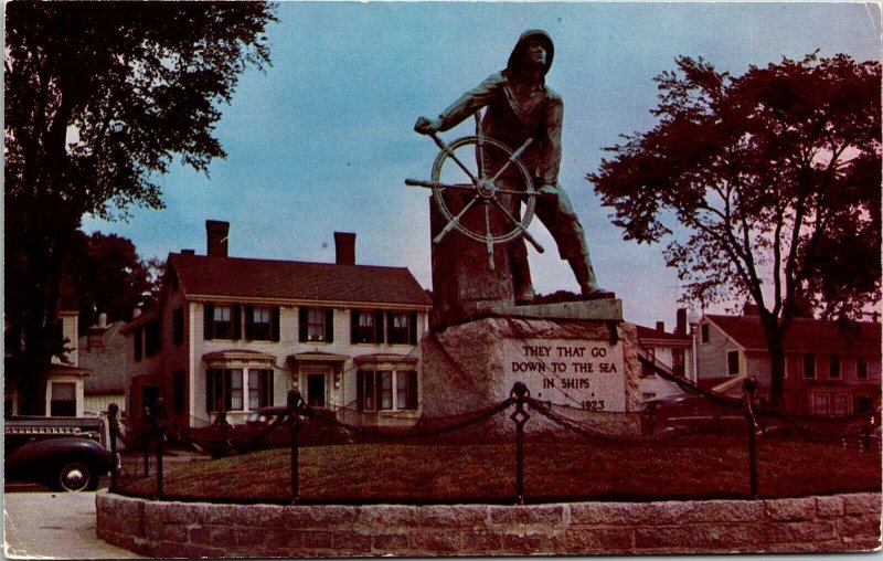 Fishermans Memorial Statue Monument Gloucester Massachusetts MA Postcard VTG UNP 