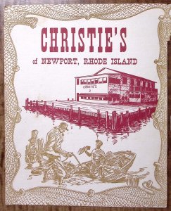 1950s CHRISTIE'S OF NEWPORT RHODE ISLAND MENU 12.5 X 10 VERY NICE W70