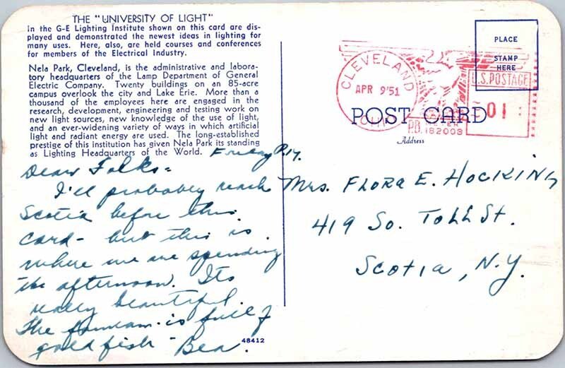 Postcard FACTORY SCENE Cleveland Ohio OH AM9529