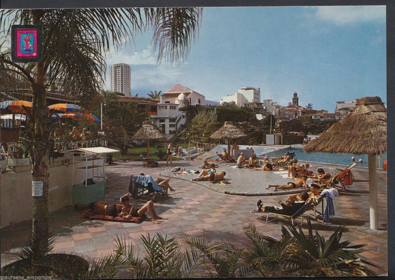 Spain Postcard - Lido San Telmo Swimming Pool, Puerto De La Cruz, Tenerife  H256