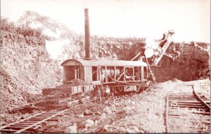 Postcard MI Bellevue - Modern Reprint of Steam Shovel at Cement Plant