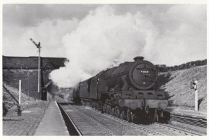 Queen Victoria Royal Scot 46160 at Adlington in 1951 Train Railway Postcard