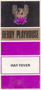 Hay Fever Noel Coward 1970s Derby Playhouse Theatre Programme