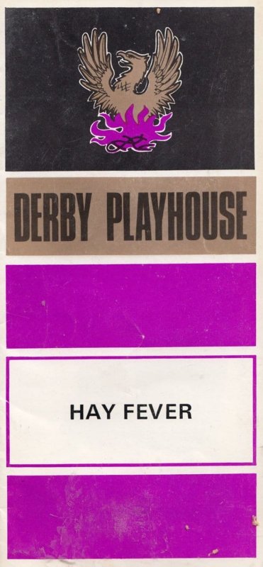 Hay Fever Noel Coward 1970s Derby Playhouse Theatre Programme