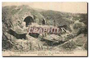 Old Postcard Ruins of the Great War approx Verdun Fort Souville Entree Fort