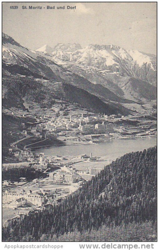 Switzerland St Moritz Bad und Dorf
