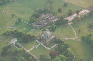 Nottingham Wollaton Hall Spectacular 1980s Aerial View Birds Eye Postcard