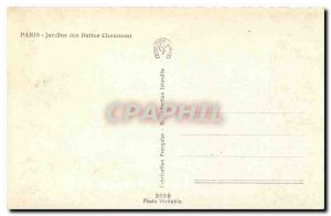 Old Postcard Gardens Paris Buttes Chaumont