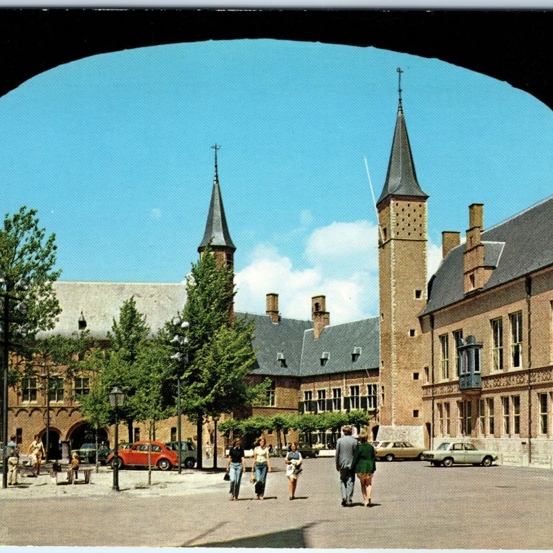 c1970s Middelburg, Netherlands Abdij Abbey Square Cars People Chrome 4x6 PC M26