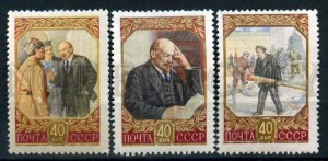 504683 USSR 1957 year Anniversary Lenin birthday stamps set