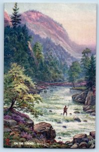 Perthshire Scotland Postcard On The Tummel c1910 Antique Oilette Tuck Art