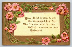 Easter Greetings  Embossed  Jesus Christ   Postcard