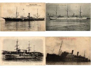 NAVY MARINE WARSHIPS, MILITARY mostly FRANCE 208 Vintage PC pre - 1940 (L4563)