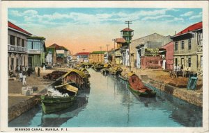 PC PHILIPPINES, BINONDO CANAL, MANILA, Vintage Postcard (b39137)