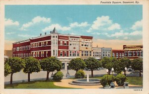 J84/ Somerset Kentucky Postcard c1940s Fountain Square Stores  67