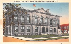 Post Office & Newton Martin Curtis Monument Ogdensburg, New York  