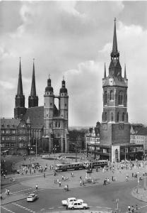 BG2331 halle saale marktplatz car voiture auto CPSM 14x9.5cm germany