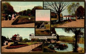 Postcard ON Toronto View of Riverdale Park Don River Cannon RARE CANCEL 1914 S96