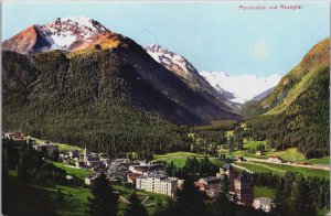Switzerland Pontresina und Rosegtal Vintage Postcard C181