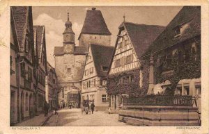 Rodergasse Rothenburg O T Germany 1925 postcard