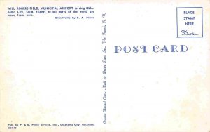 Will Rogers Field Airport American Airlines Plane Oklahoma City OK postcard
