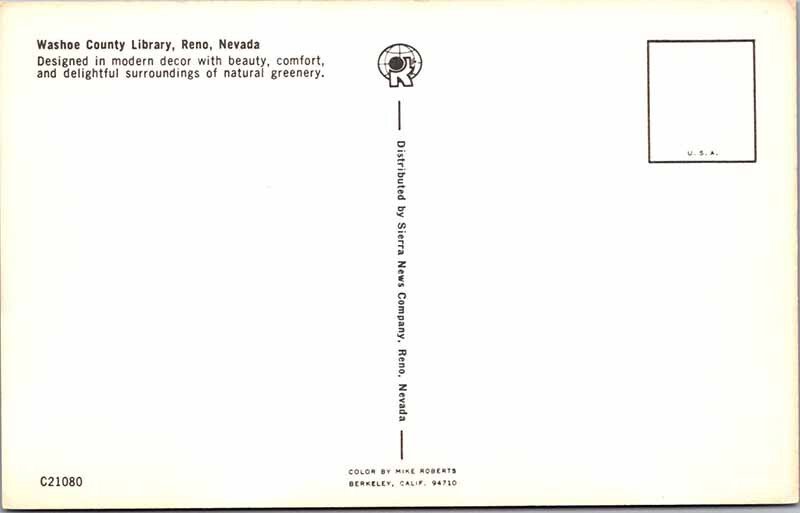 Postcard BUILDING SCENE Reno Nevada NV AL5556